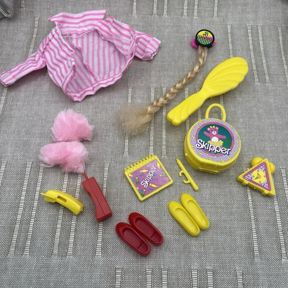 Skipper Teen Time 1988 Striped Top Jacket Accessories Shoes Notebook Pen Clock